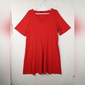 Lands End Red A Line Dress Womens Plus 24WP